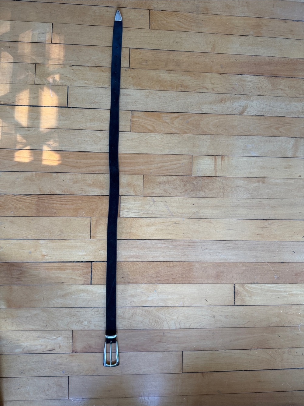 Favorite Daughter XS Black Suede Belt with Silver Buckle